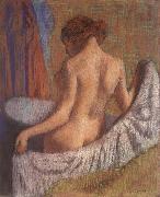 Edgar Degas After the Bath,woman witl a towel painting